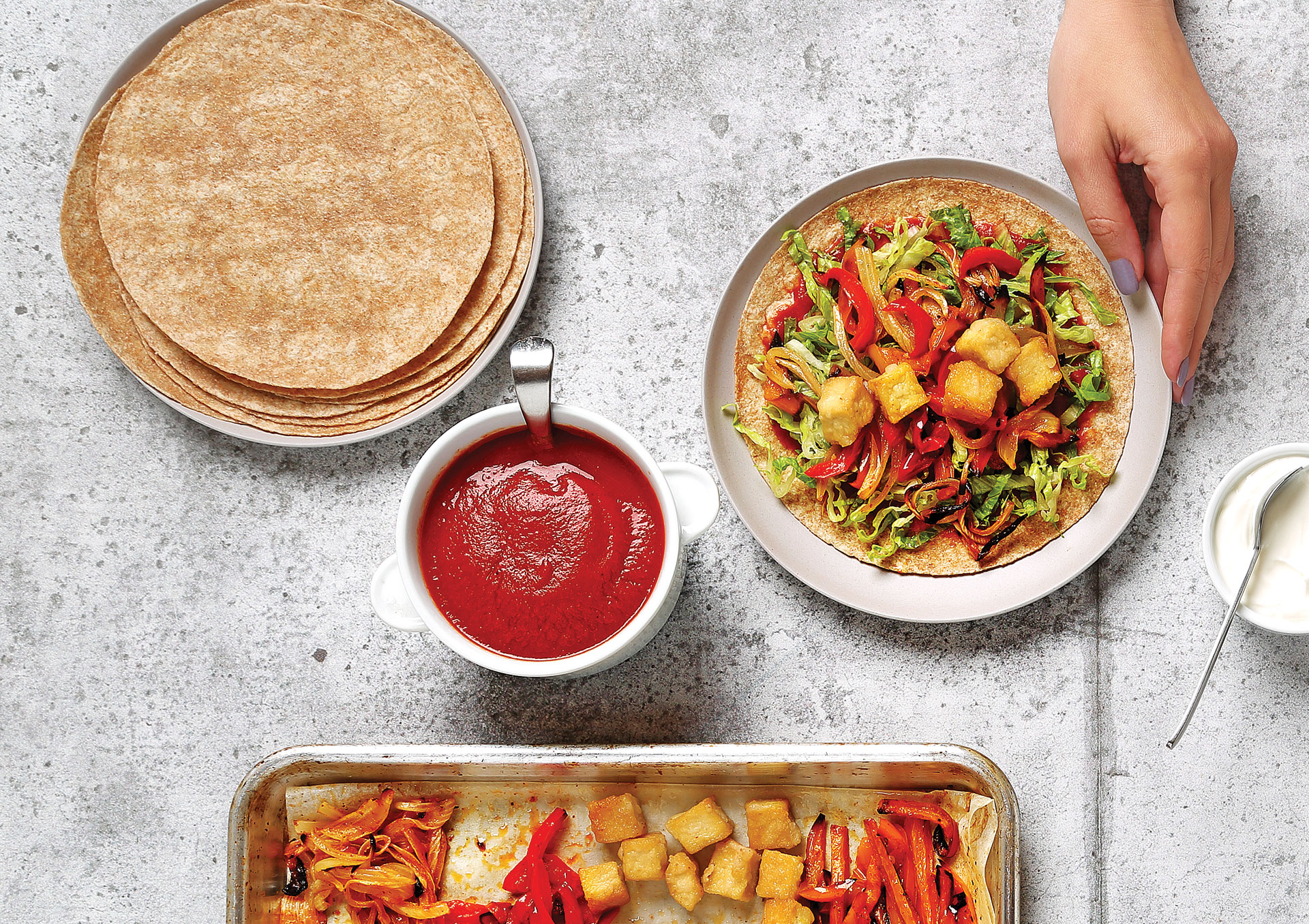 Sheet Pan Tofu Fajitas recipe
