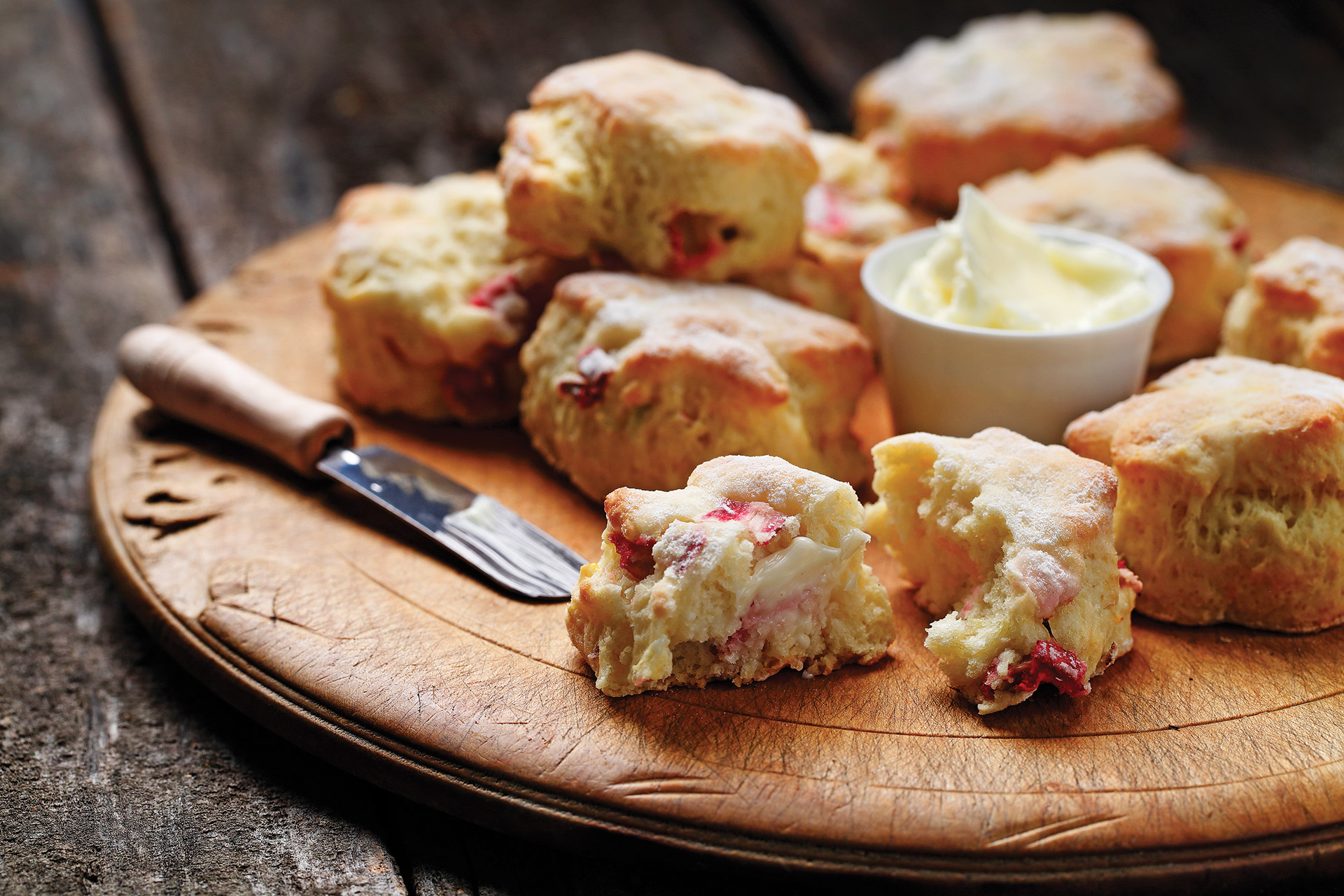 Rhubarb Tea Biscuits