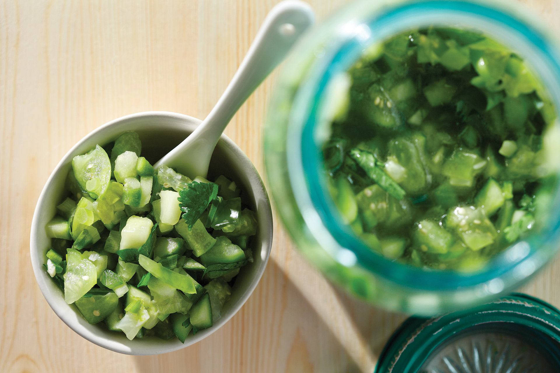 Tomatillo Cucumber Lime Salsa