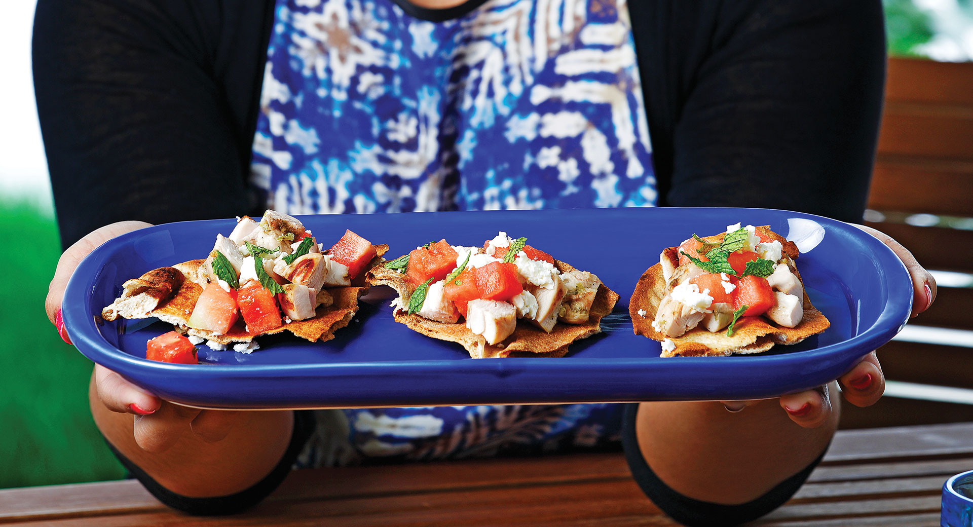 Watermelon Chicken Bruschetta recipe